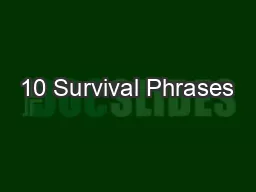 10 Survival Phrases