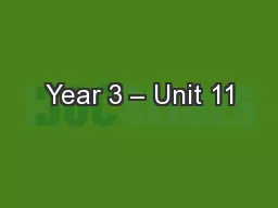 Year 3 – Unit 11