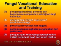 Fungsi Vocational Education and Training