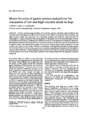 Gut    Motor function of gastric antrum and pylorus fo