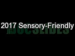 2017 Sensory-Friendly