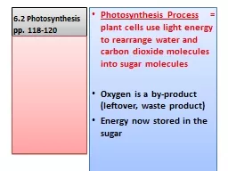 6.2 Photosynthesis pp. 118-120