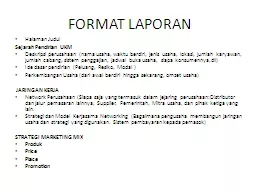 FORMAT LAPORAN