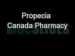 Propecia Canada Pharmacy