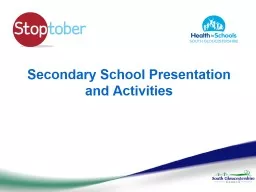 Secondary School Presentation and Activities