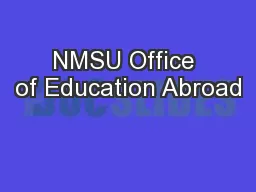 NMSU Office of Education Abroad