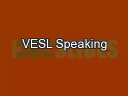 VESL Speaking