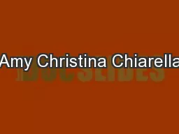 Amy Christina Chiarella