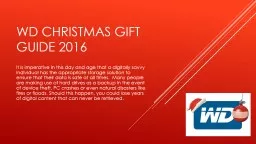 WD Christmas gift guide 2016