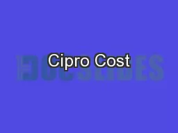 Cipro Cost