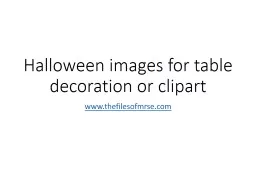 Halloween images for table decoration or clipart