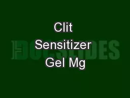 Clit Sensitizer Gel Mg