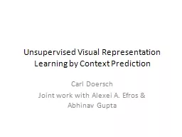 Unsupervised Visual Representation Learning by Context Pred