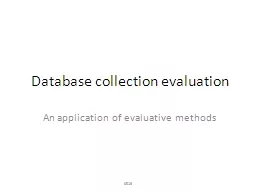 Database collection evaluation