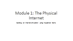 Module 1: The Physical Internet