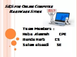 SRS for Online Computer