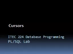 ITEC 224 Database Programming