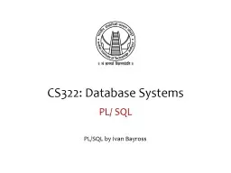 CS322: Database Systems