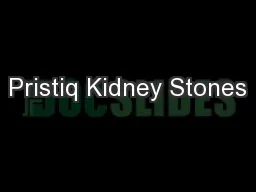 Pristiq Kidney Stones