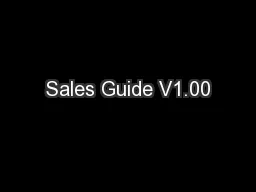 Sales Guide V1.00