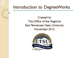 Introduction to DegreeWorks