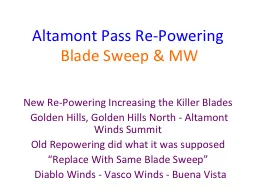 Altamont Pass Re-Powering