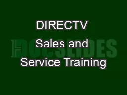 DIRECTV Sales and Service Training