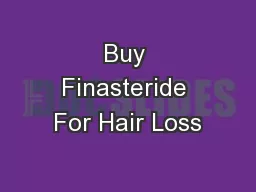 Buy Finasteride For Hair Loss