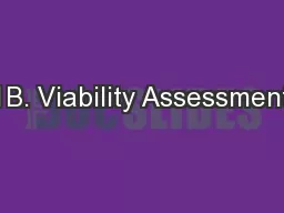 1B. Viability Assessment