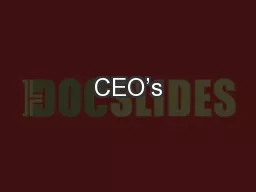CEO’s