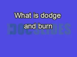 What is dodge and burn