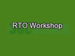 RTO Workshop