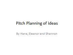 Pitch Planning of ideas