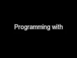 Programming with
