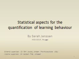 Statistical aspects for the quantification of learning