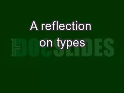 A reflection on types