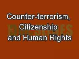 Counter-terrorism, Citizenship and Human Rights