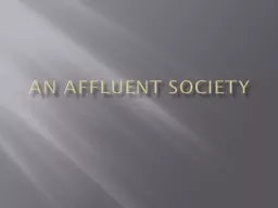 An Affluent Society
