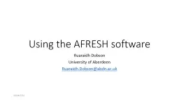 Using the AFRESH software