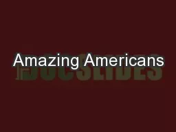 Amazing Americans