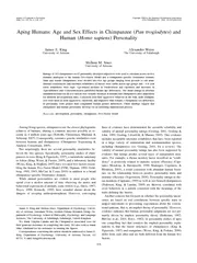 Aping Humans Age and Sex Effects in Chimpanzee  Pan tr