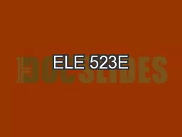 ELE 523E