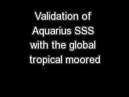 Validation of Aquarius SSS with the global tropical moored