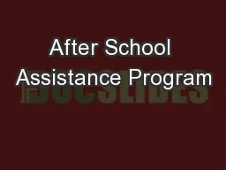 After School Assistance Program