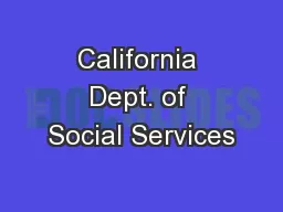 California Dept. of Social Services