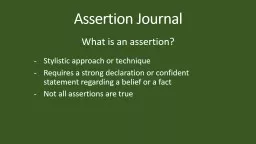 Assertion Journal