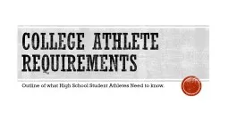 College Athlete Requirements