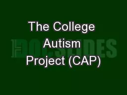 The College Autism Project (CAP)