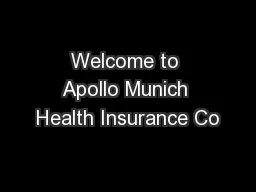 Welcome to Apollo Munich Health Insurance Co