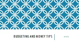 Budgeting and Money tips